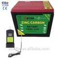 Rechargeable battery for electric fence energizer